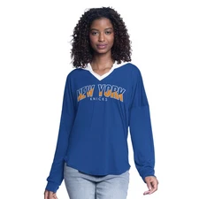 Women's G-III 4Her by Carl Banks Blue New York Knicks Bench Player Oversized