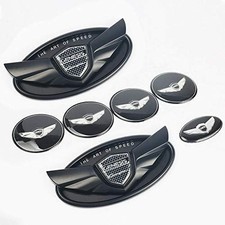 7pcs Genesis Wing Emblem Badge Frontrear Wheel Hub Cap The Art Of Speed Namepla 7pcs Genesis Wing Emblem Badge Frontrear Wheel Hub Cap The Art Of Speed Namepla