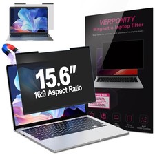 Magnetic Laptop Privacy Screen 15.6 Inch 16:9 Display, Removable Computer Scr...
