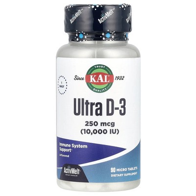 Ultra D-3, Unflavored, 250 mcg (10,000 IU), 90 Micro Tablets