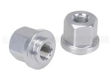 3/8" X 26T ADAPTER axle nuts to fit 14mm drop outs (PAIR) SILVER