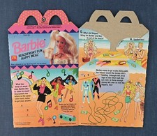 MINT 1992 McDonalds BARBIE BEACHFRONT FUN Happy Meal Box-Vintage Rare Collect