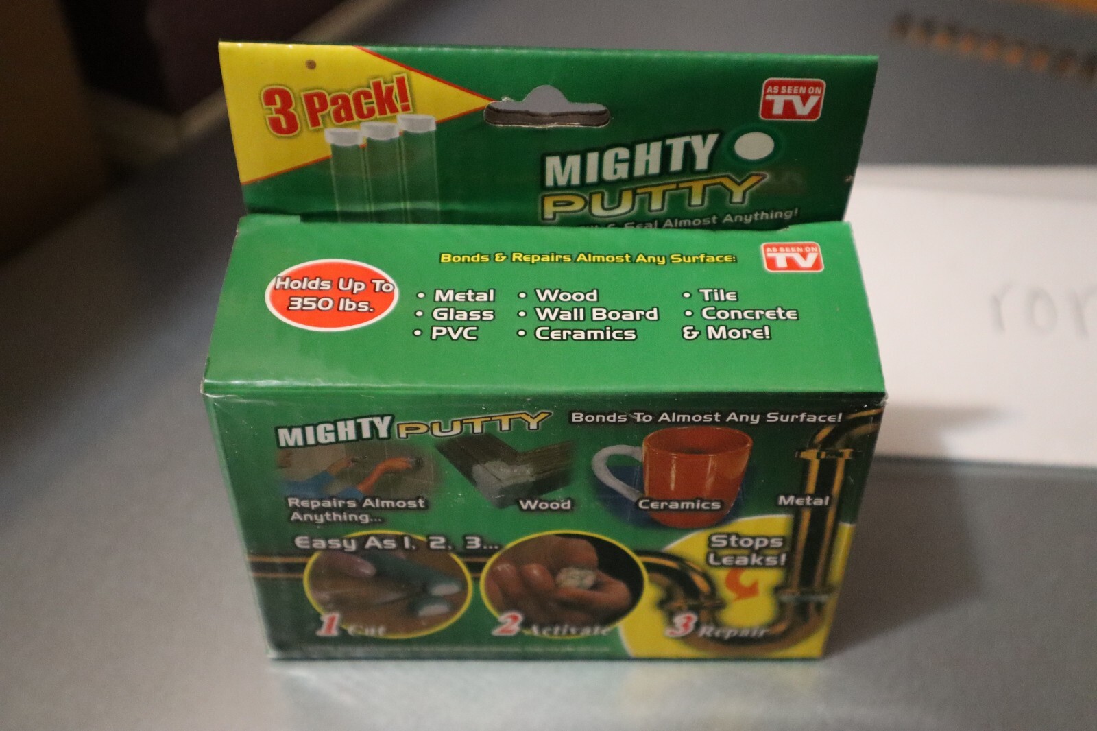 3pcs Mighty Adhesive Glue Clay Power Putty Super Strong Fix&Seal Leak Epoxy Weld eBay