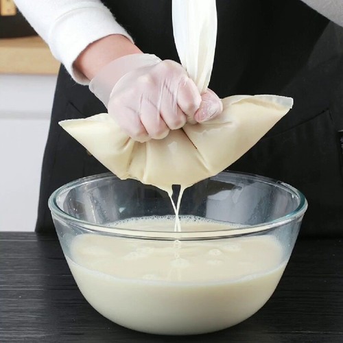 5/10 x sacchetti latte noce cotone biologico colino alimenti preparazione caffè formaggio set panno US - Foto 9 di 11
