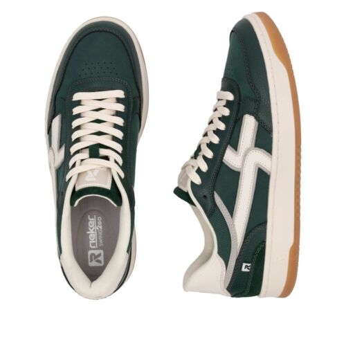 Rieker U1900-54 scarpe uomo verdi stringate sportive casual in pelle risparmia oltre 40€ - Foto 11 di 12