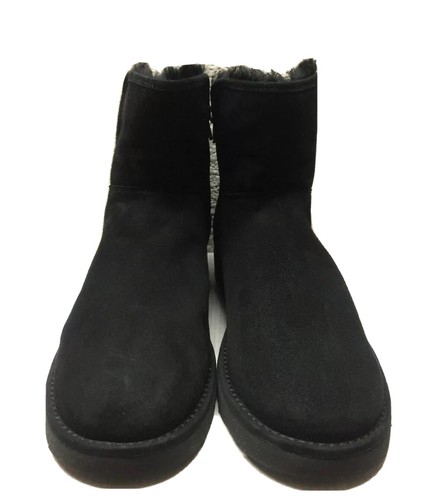 UGG CLASSIC MINI ABREE II NERO BLACK SUEDE Boot US 10 / EU 41 / UK 8 - NEW - Picture 3 of 5