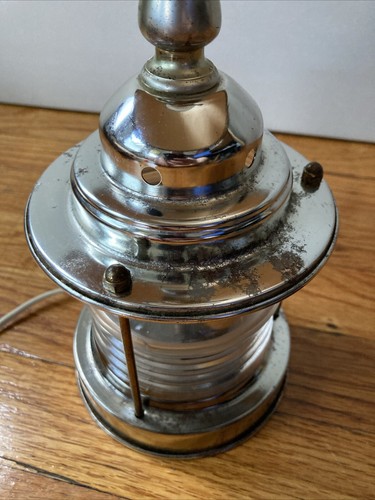 Vintage Retro Cleveland braun? Tischplatte Lampe Fußball 2 Glühbirnen SELTEN! - Bild 7 von 13
