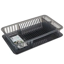 Kitchen Details Medium Dish Rack with Tray Plastic Dimensions 18.11"  11.02"