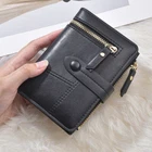 Black Women Leather Wallet RFID Blocking Ladies Small Compact Card Holder Purse