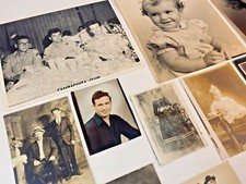 20 Large Lot of Various B W Sepia Original Family Military Baby Photographs PHC