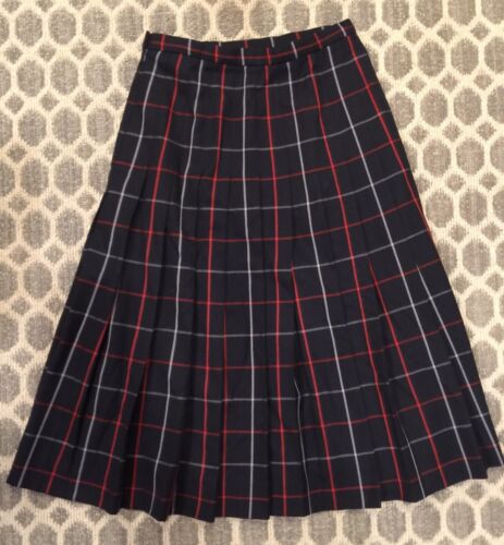 Long Pleated Maxi Skirt 100% Wool 