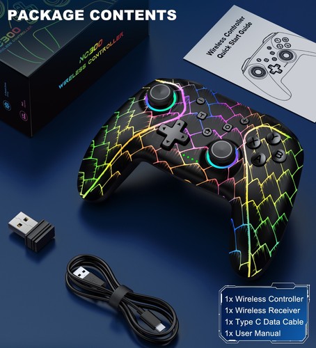 FOR Nintendo Switch OLED/PC Wireless Pro Controller Gamepad Joystick Remote Gift - Afbeelding 8 van 8