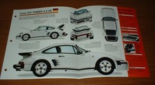 1985 Porsche 911 Turbo 3.3 Se Spec Sheet Brochure Poster Print Photo Info 85