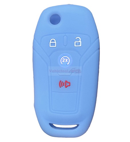Fit Ford F-150 F-250 F-350 Ranger 4 Button Remote Silicone Key Fob Cover Case - Picture 13 of 14
