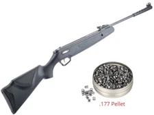 Air Rifle .177 Caliber Spring Powered Break Barrel 850+ Fps W/ 200 Round Pellets