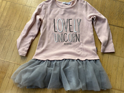Gulliver Baby Mädchen Kleid Festlich rosa grau 18 M. *Lovely Unicorn Trikot