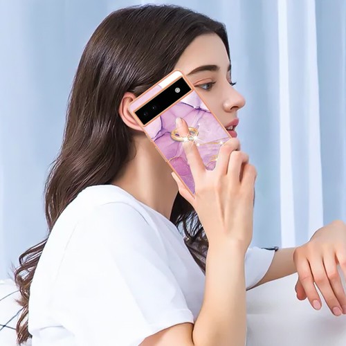 For Google Pixel 9 Pro XL 9A 8A 7A 6A Shockproof Ring Stand TPU Soft Phone Case - 第 8/28 張圖片
