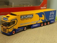 1/87 Herpa Scania CR20 Hd Sturm Logistik KüHlkoffer Sattelzug 309325