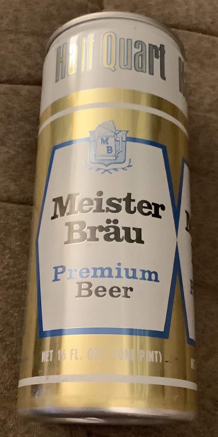 MEISTER BRAU PREMIUM ALUMINUM PULL TAB HALF QUART BEER CAN MILLER