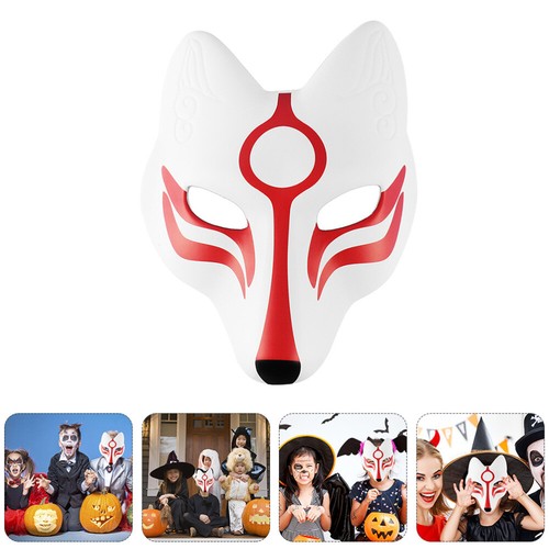 2 Pcs White Fox Mask Lovers Woman Party Performance Funny Animal