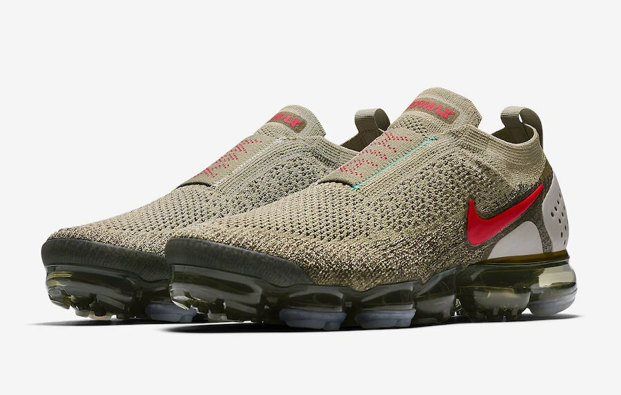 Air vapormax moc 2 neutral olive habanero best sale red