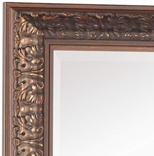 Head West Bronze Ornate Embossed Framed Beveled Wall Mounted Vanity Miror28"x34" - Picture 3 of 5