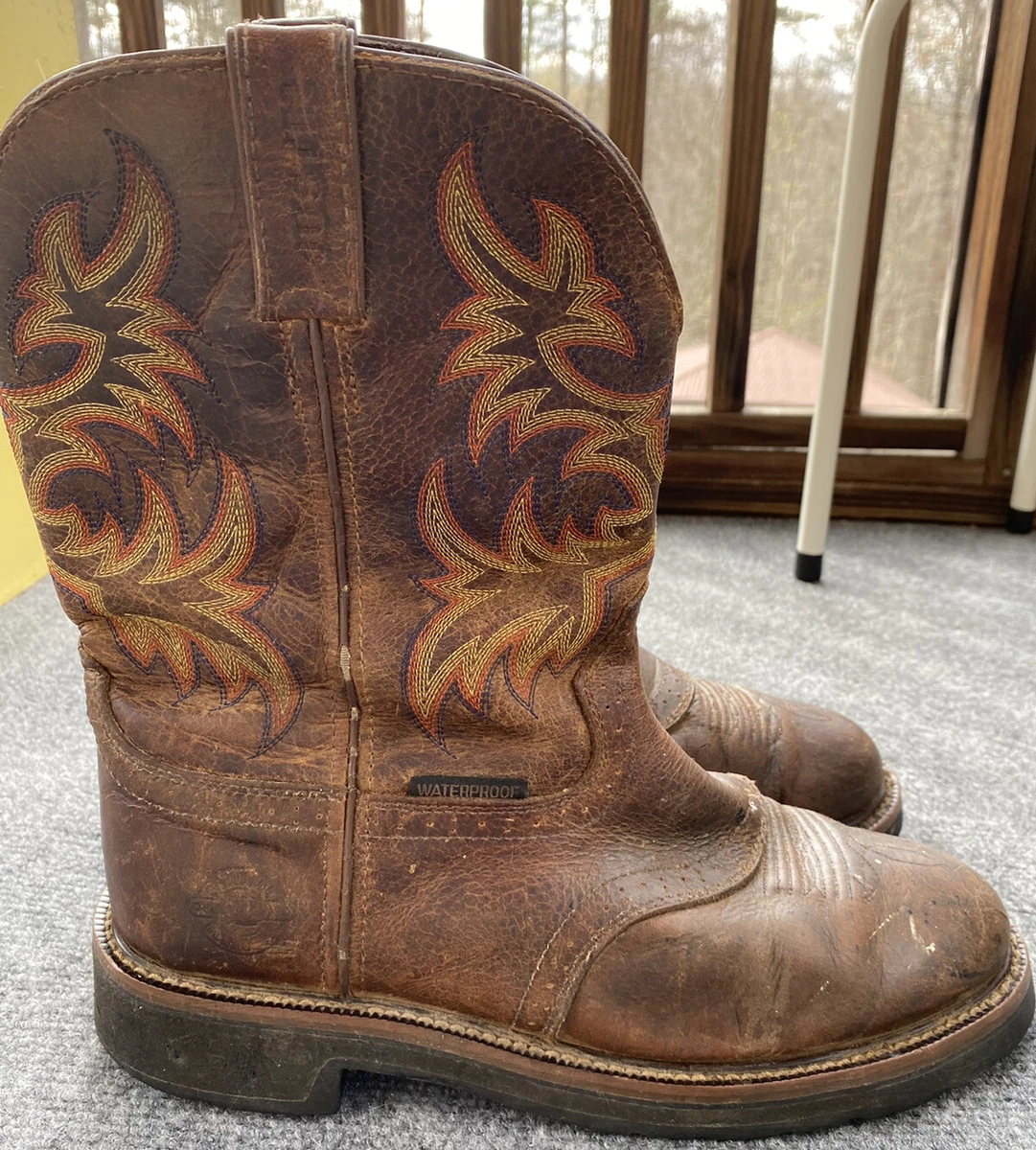 Justin Workboot Soft Toe Waterproof Stampede WK4694 Men Sz 11EE eBay