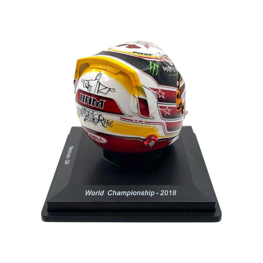 Mini Helmet Spark 1/5 Lewis Hamilton Mexican GP World Championship 2018 - Immagine 3 di 4