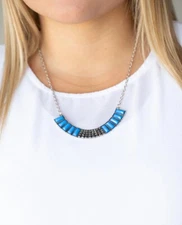 Paparazzi Jewelry Accessories - Coup de MANE - Blue  Necklace
