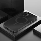 For iPhone 17 16 15 14 13 12 Aluminium Alloy Metal Magnetic MagSafe Case Cover