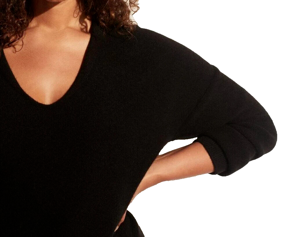 Vince Plush Boiled Cashmere Sweater Black 3XL;NWT$395 | eBay