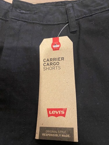 Levis Shorts Mens 30 Black Carrier Cargo Pocket Casual Ripstop Outdoors Sz42-NWT - Picture 3 of 6