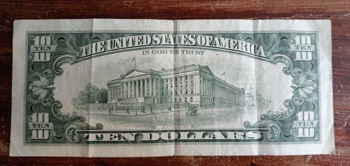1995 10 Dollar Note Federal Reserve of Boston A27662699A - Picture 2 of 2