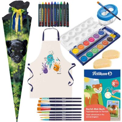 Herlitz Schultüte Panther 85 cm gefüllt Jungen Zuckertüte Wild Life Schulranzen
