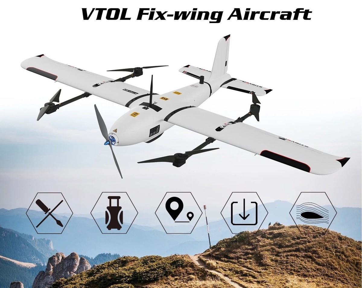 95Km Range 1Kg Load Surveying Carrier Fixed Wing VTOL Drone