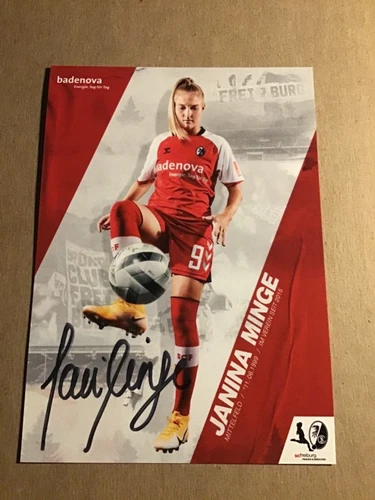 Janina Minge, Germany 🇩🇪 SC Freiburg Women 2020/21 hand signed 4x6 - Picture 1 of 1
