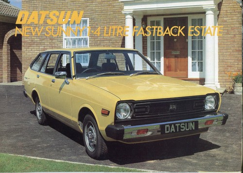 Datsun New Sunny 1.4 litre Fastback Estate 1979 sales brochure UK market - 第 1/1 張圖片