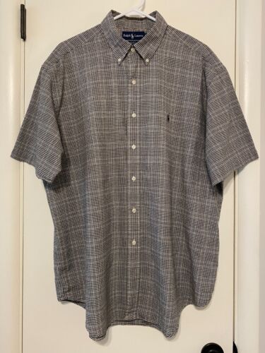 Ralph Lauren Polo Blake Men's S/S Mixed Check Plaid Button-Down Shirt: XL, Pony - Afbeelding 1 van 10