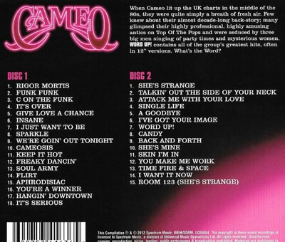CAMEO * 33 Greatest Hits * NEW 2-CD Set * All Original Recordings