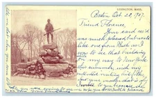 1907 Minuteman Monument Lexington Massachusetts MA PMC Posted Postcard