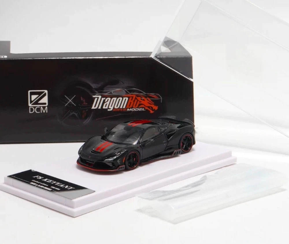 DCM 1:64 Black F8 Keyvany Racing Sports Model Diecast Metal Car
