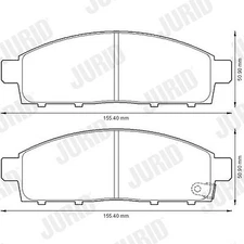 JURID 572574J brake pad set, disc brake for Mitsubishi
