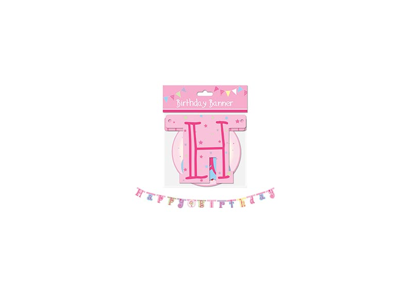 PRINCESS HAPPY BIRTHDAY BANNER DECORATION