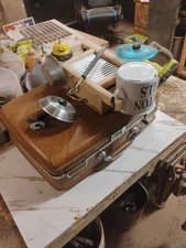 Suitcase Full Of Jug Band  Electric Cahon With Electric Washboard 5 Cymbals