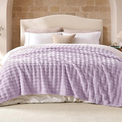 Lotus Karen King 108''x90'' Light Purple Blanket