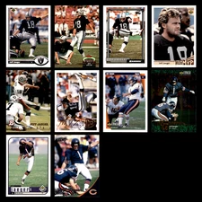 Jeff Jaeger Lot 10 Different Football Cards 1991-1999 Los Angeles Raiders/Bears