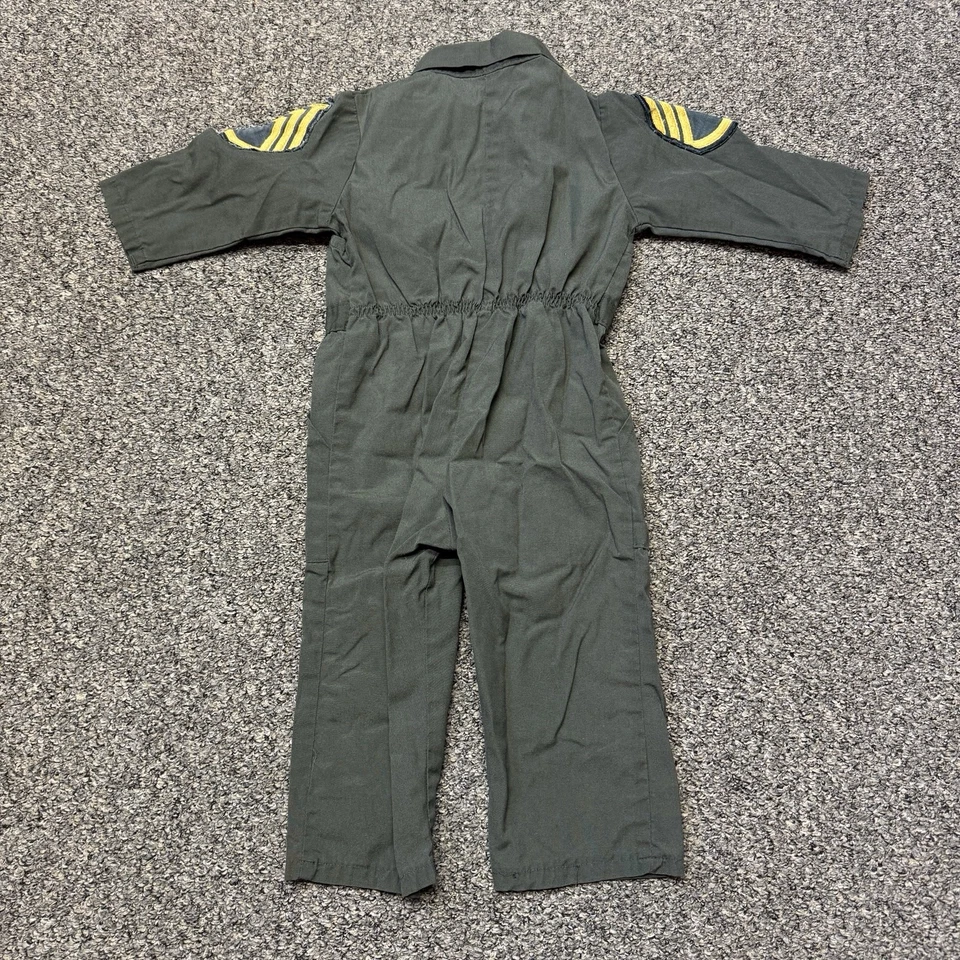 Uniforme del Ejército de Estados Unidos de Colección Niño Pequeño Talla 2 Joven Texano Verde Traje Disfraz Una Pieza Foto 3 de 4