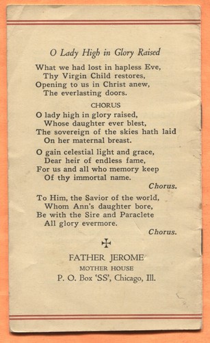 Chicago IL To Good Saint Ann by Father Jerome Booklet 12 pages circa 1950s - Picture 2 of 3