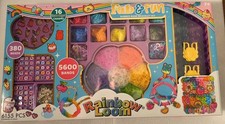 Rainbow Loom 6155pc Fab and Fun Charm and Bead Kit Rubber Band Bracelet Kit