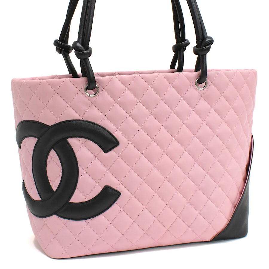 CHANEL Cambon Large Tote Shoulder Bag in Calf Leather with Coco Mark A25169